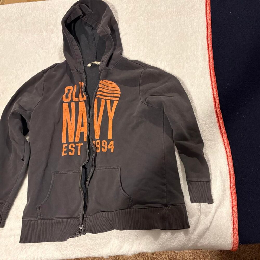 Old-navy Women's Grey and Black Sweatshirt